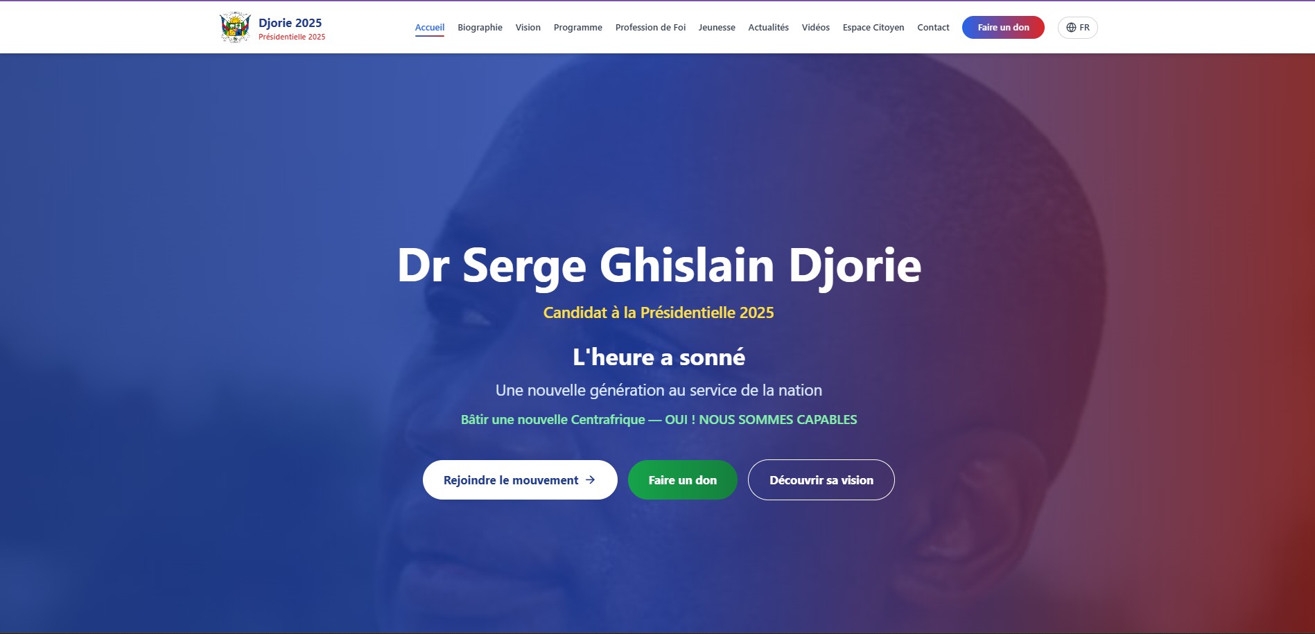 Campagne Présidentielle pour le candidat Serge Djorie en Centrafrique